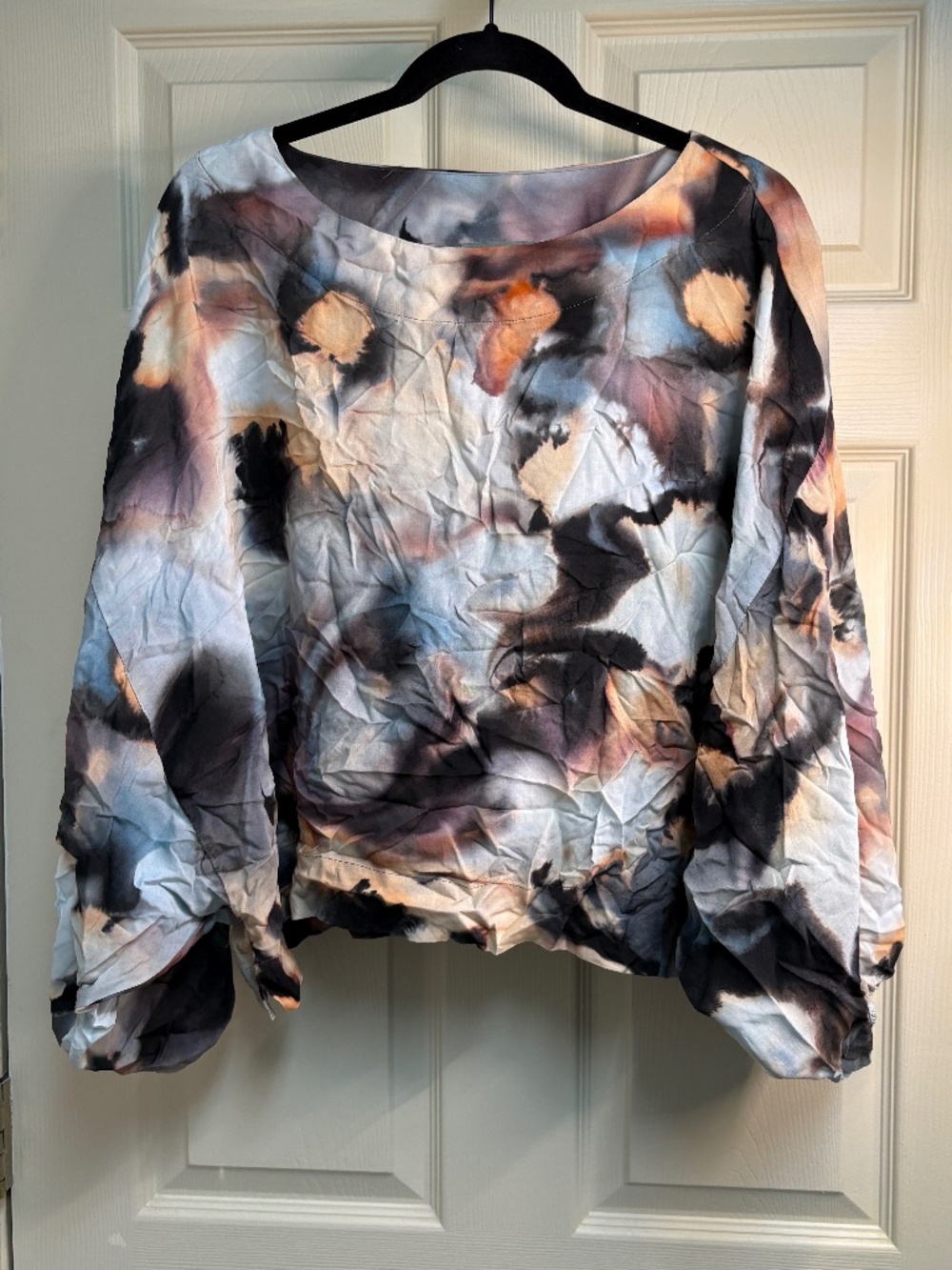 Fall multicolor dolman sleeve top